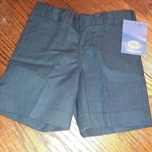 New Boy's Size 4 Navy Blue Dickies Flat Front Adjustable Shorts